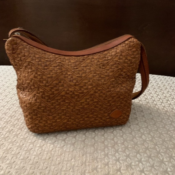 Vintage The Trend Purse Brown woven Straw shoulder bag - Picture 1 of 10
